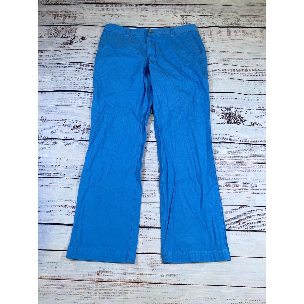 Vineyard Vines Blue Pant Men's 34 X 32 Regular Fit Zip Fly‎ Mid-Rise Straight